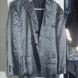 Giorgio Armani Zigzag Pattern Blazer